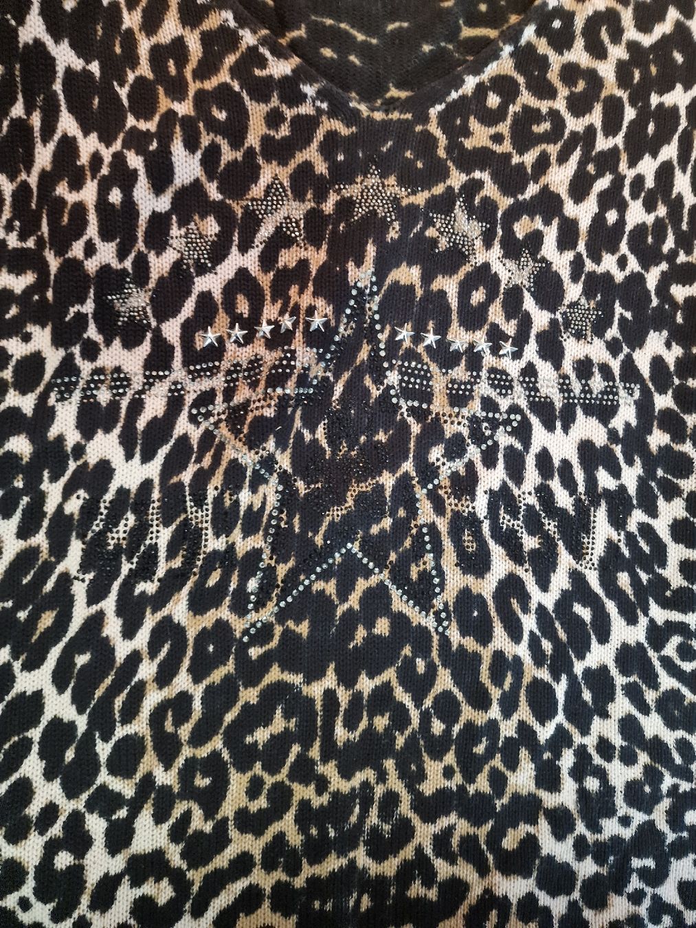 Monari Maglioni & Felpe: Monari Leopardenmuster Pullover mit Sternen, Gr. 40 – Usato da Ottenbach venduto da Claurin 1