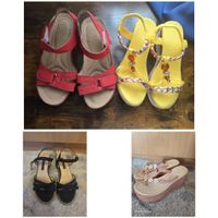Set of 4 pairs of assorted sandals size 35-36 used