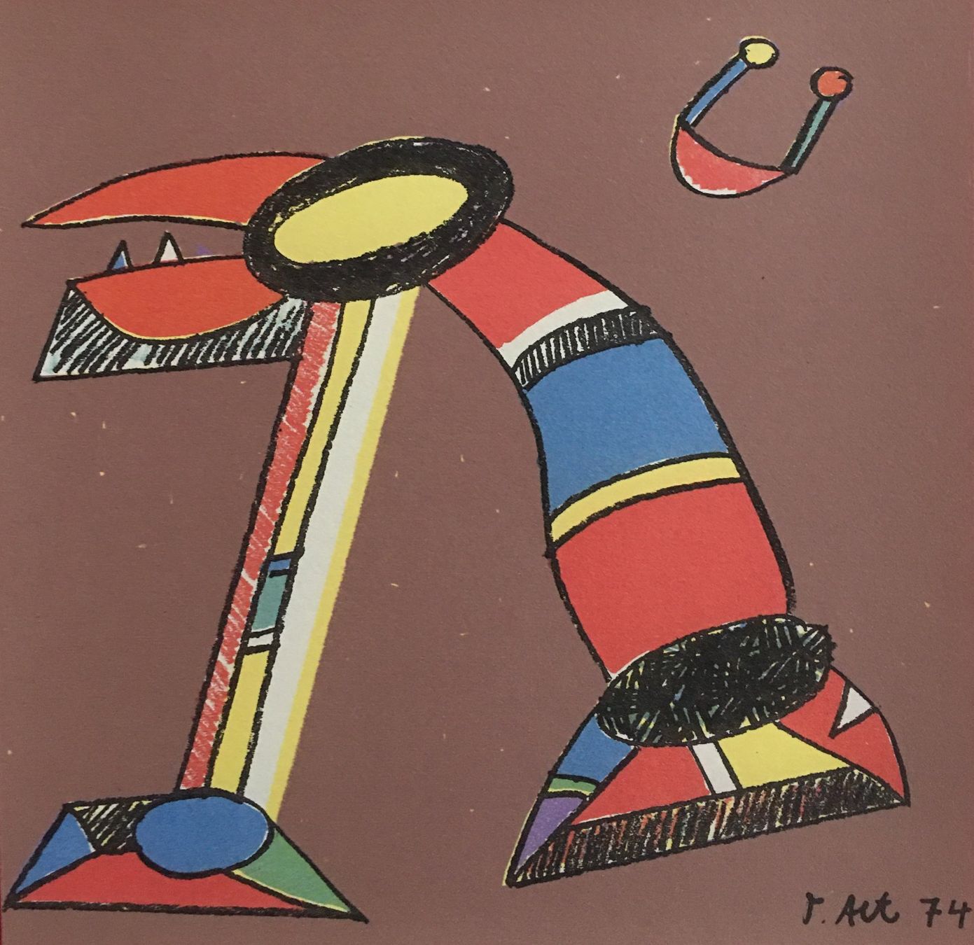 Grafica & Litografie: Otmar Alt Original Farblithographie "Nasenbär" – Usato da Nennigkofen venduto da Sommersonnen 4