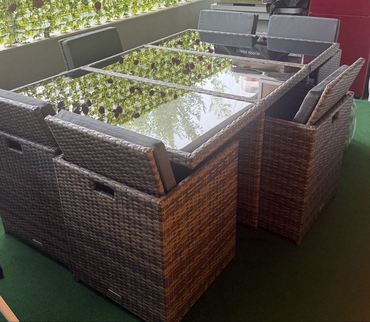 Set di tavolo e panche: Rattan Gartenmöbel Set - Fast wie neu – Nuovo (secondo la descrizione) da Fehraltorf venduto da Mydreamshop 5