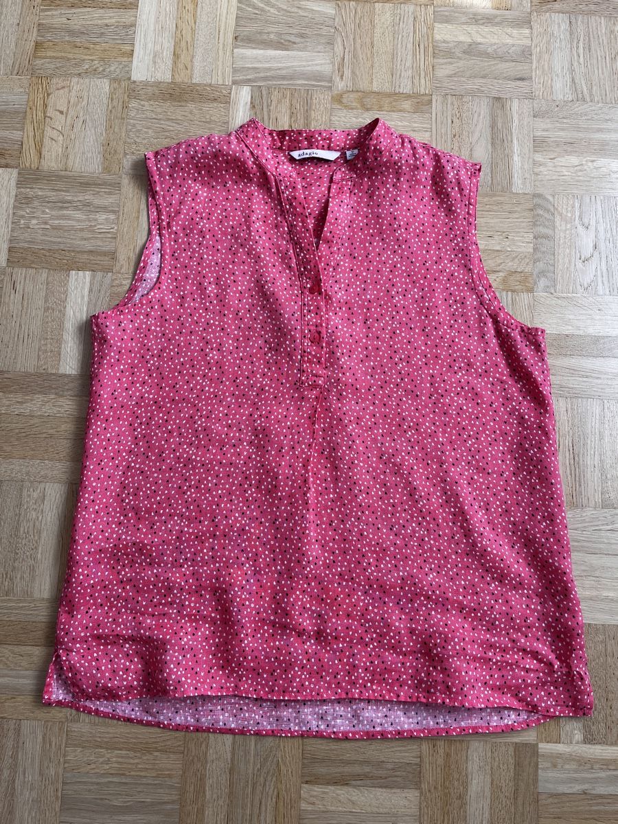 Tops: Blusentop Adagio Gr. M rot gemustert ärmellos – Gebraucht aus Zürich von Kleanthy 4