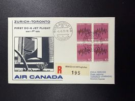 Air Canada Erstflugbrief Zürich - Toronto 1973