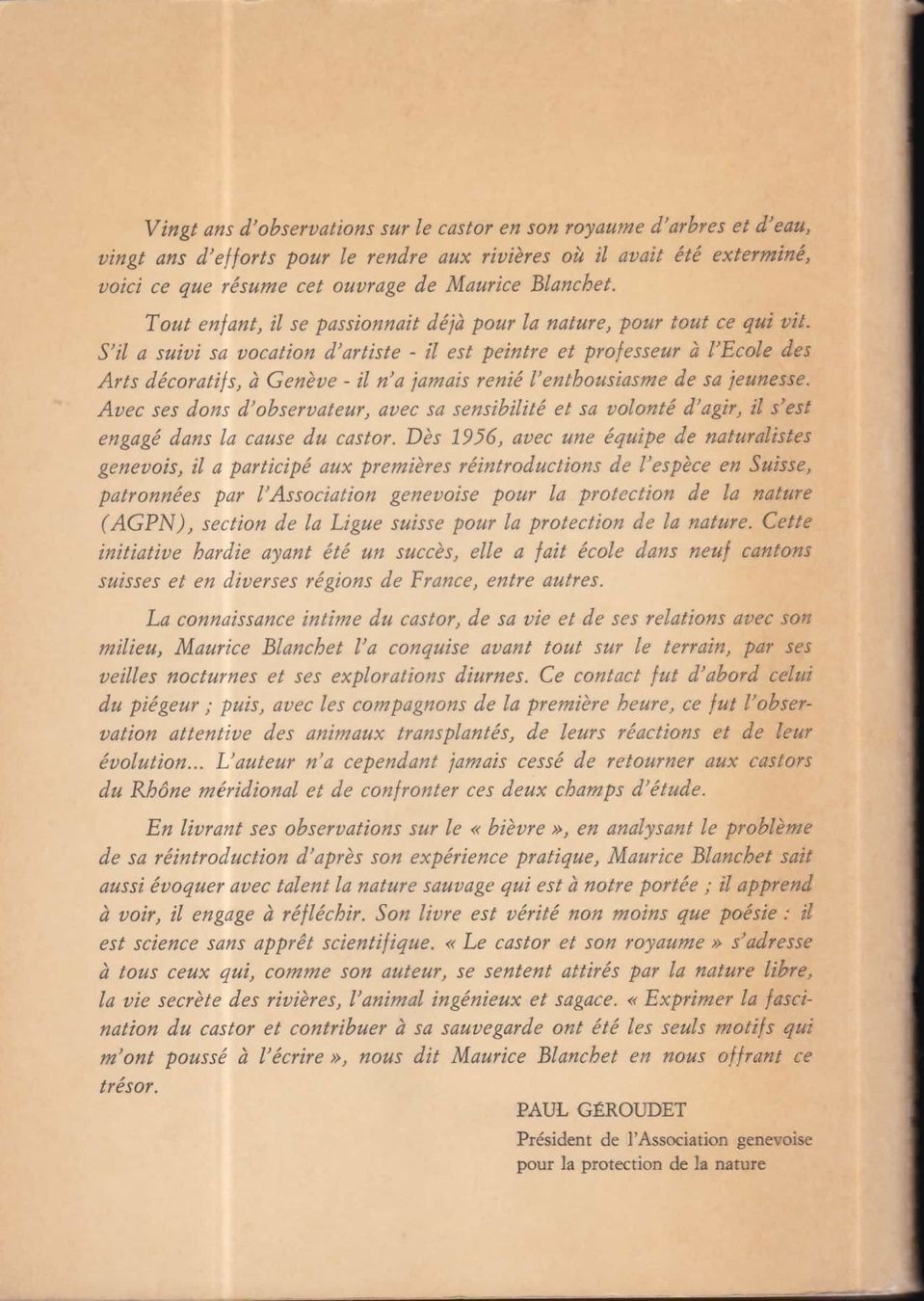 Libri: Le castor et son royaume – Usato da Neuchâtel venduto da Dualseele 2