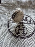 Bague Clou de Selle Hermès en argent massif