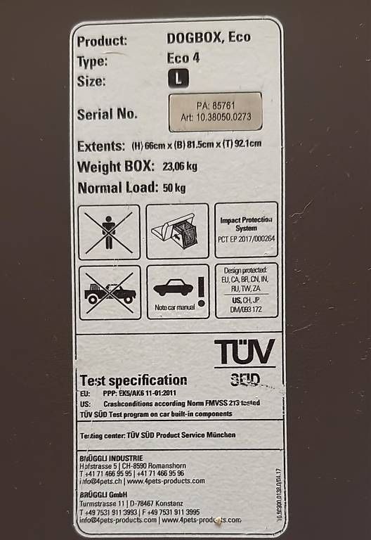 4pets Gabbie, trasporto & Sicurezza: Hundebox 4pets Eco Large – Usato da Thun venduto da Laisaa 3