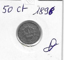 Monnaie Suisse: 0.50 ct 1898