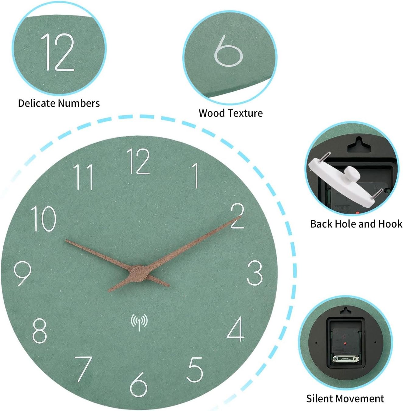 Orologi da terra & Orologi da parete: Funkuhr Wanduhr Lautlos 30cm – Nuovo e nell'imballaggio originale da Nuglar venduto da SaleRitter 3