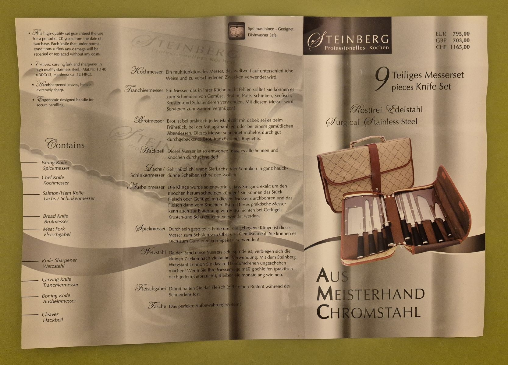 Bestecksets: Steinberg Messertasche – Neu (gemäss Beschreibung) aus Männedorf von Frangi_15 5
