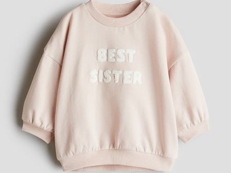 H&M 🩷🤍 sweat pull best sister NEW! 104
