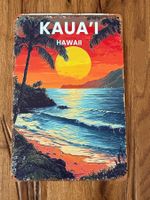 KAUAI - Hawaii - Schönes Blechschild - 20 x 30 CM - neu