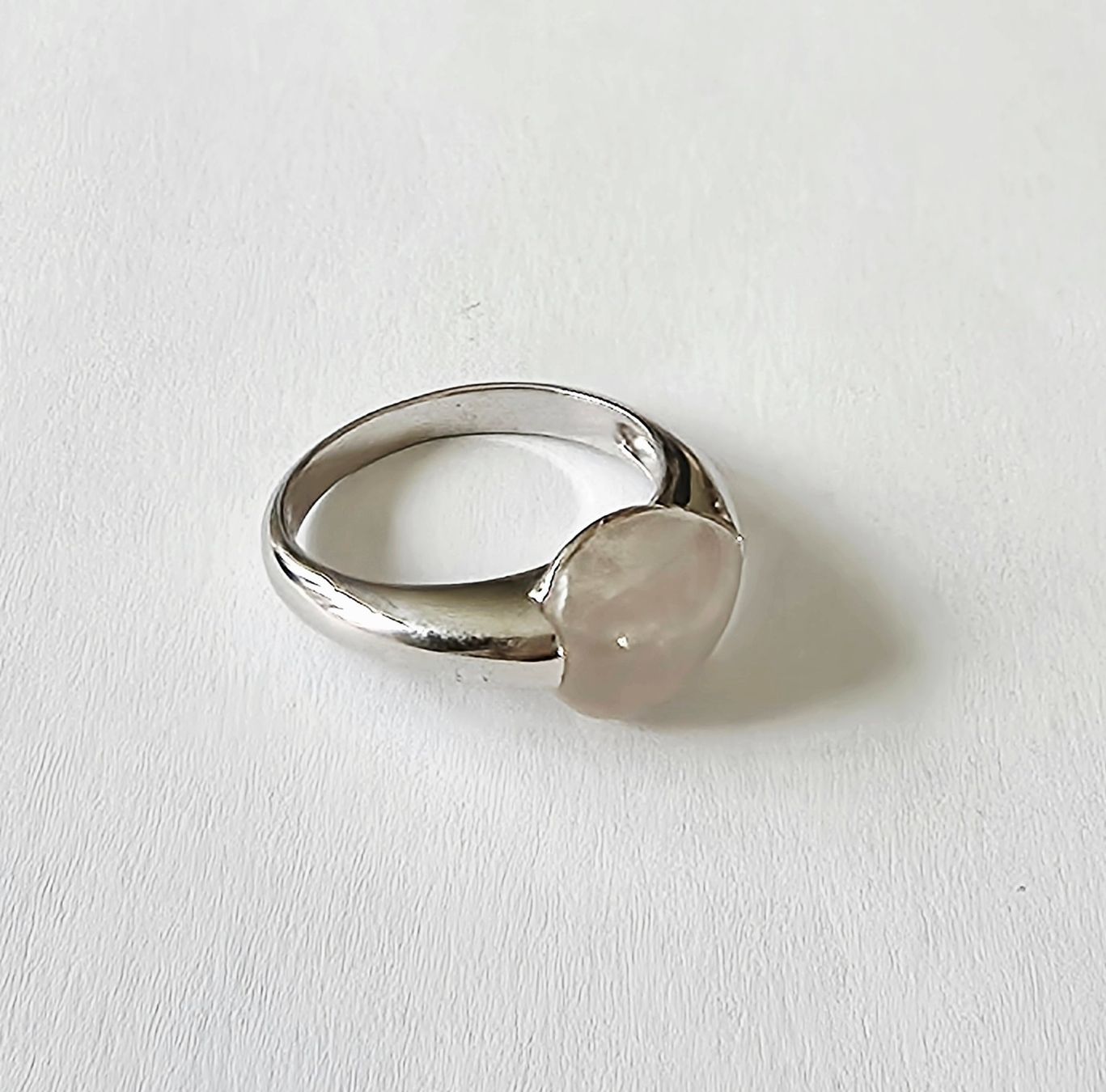Ringe: Schlichter Silberring 925  mit Rosenquarz  - NEU – Neu und originalverpackt aus Uetikon am See von Coralreef 5
