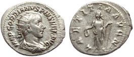 GORDIAN III AR Antoninianus (240-243 AD). Great bust of Gord