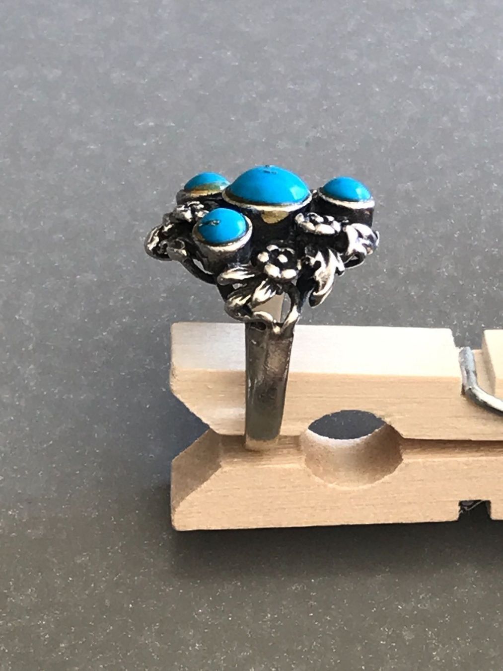 Ringe: XXL Ring EMAILLE Email Türkis Rg51 – Gebraucht aus Basel von gretchen03 7