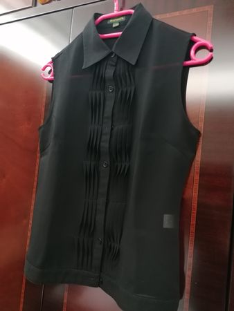 Damen Bluse Bellvilles schwarz ärmellos Grösse 165/84A