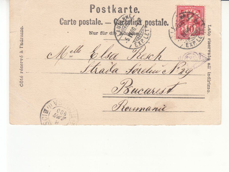 Cartoline postali: Lausanne 1900 – Usato da Bürglen TG venduto da StampGraf 1
