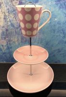 Etagere Pralinen Patisserie Punktegeschirr Rose Shabbydeko