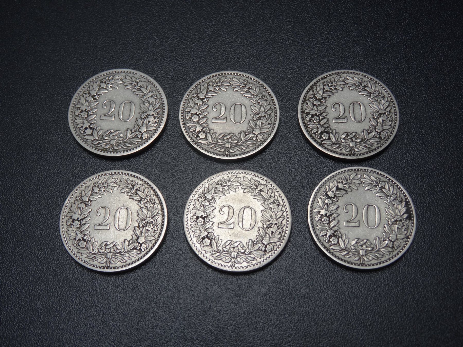 Tutti le monete: 6 x 20 Rappenstücke ab 3.-- – Usato da Lupfig venduto da Buerkli20 1