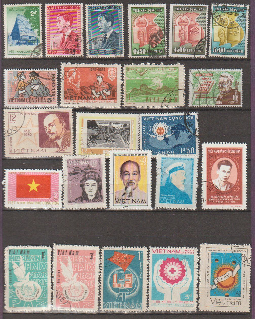 Tutti i francobolli: Vietnam, divers thèmes, 1960-1980 – Usato da Crans-Montana venduto da kira56 1
