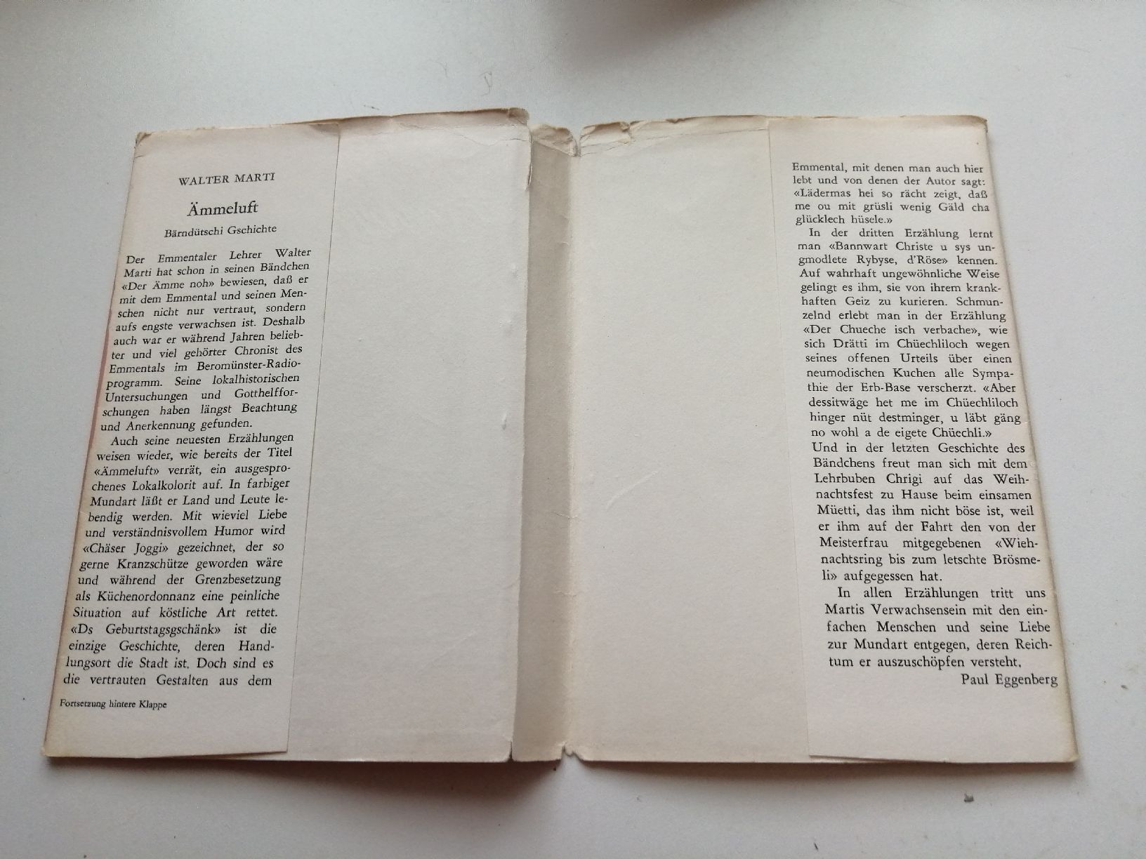 Libri: Walter Marti - Ämmeluft, berndütschi Gschichte – Usato da Honau venduto da holunder3 1