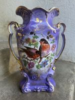 Vase vögel Blumen Porzellan 
