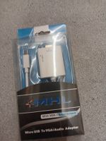 Micro USB to VGA+Audio Adapter Converter Cable New