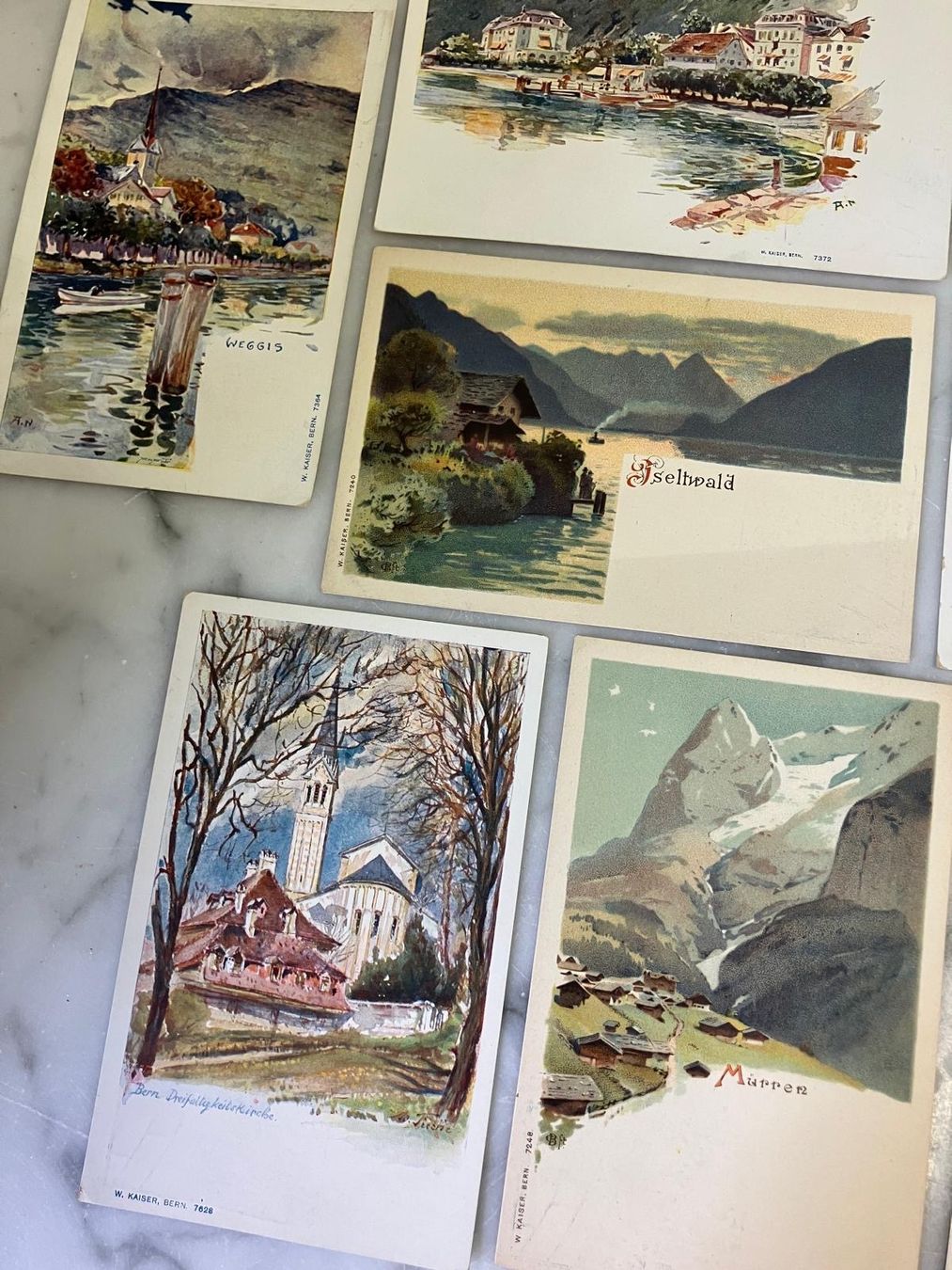 Cartoline postali: AK Chocolats de Villars, k. Emailschild, Postkarten – Usato da Regensdorf venduto da 7ws8 1