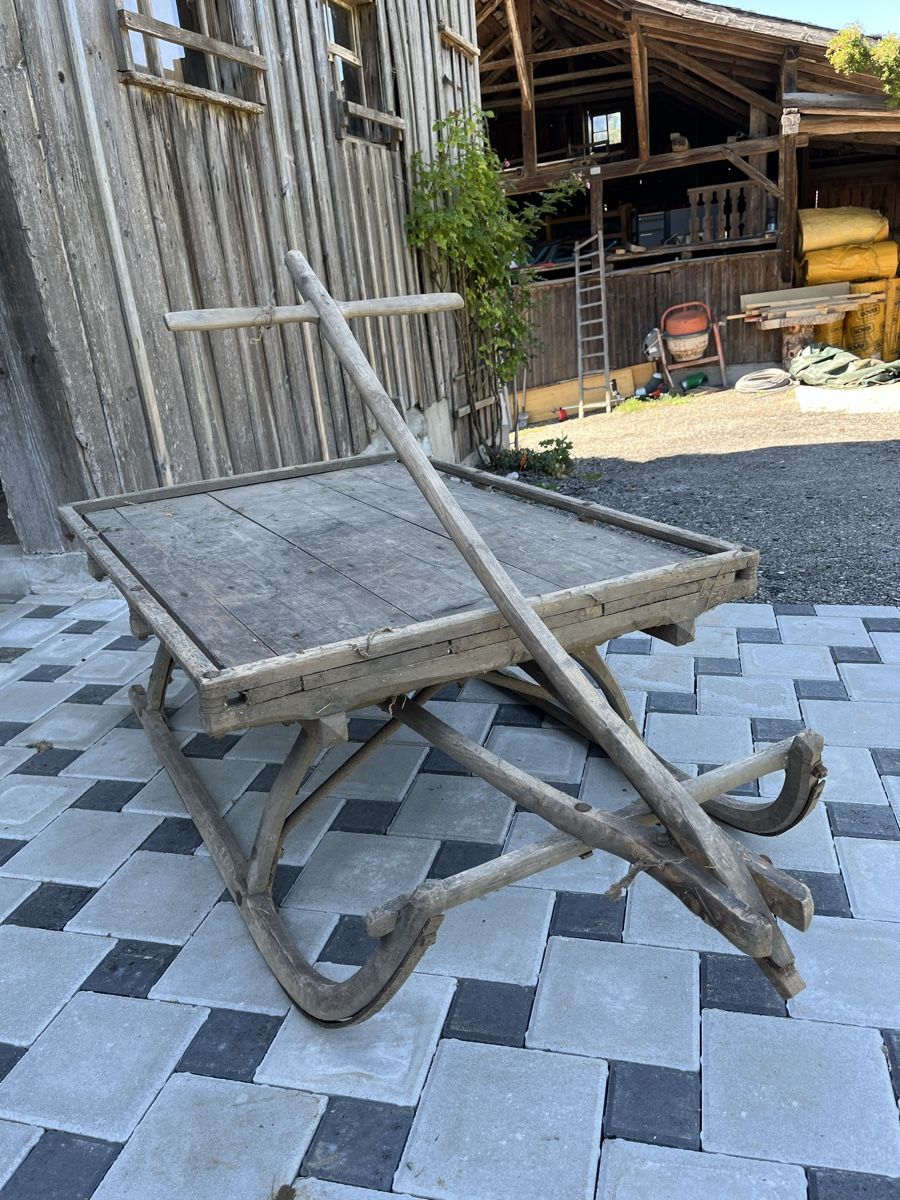 Slitta: Holzschlitten, Antik, Alt, Altholz – Usato da Brunnadern venduto da Corrado90