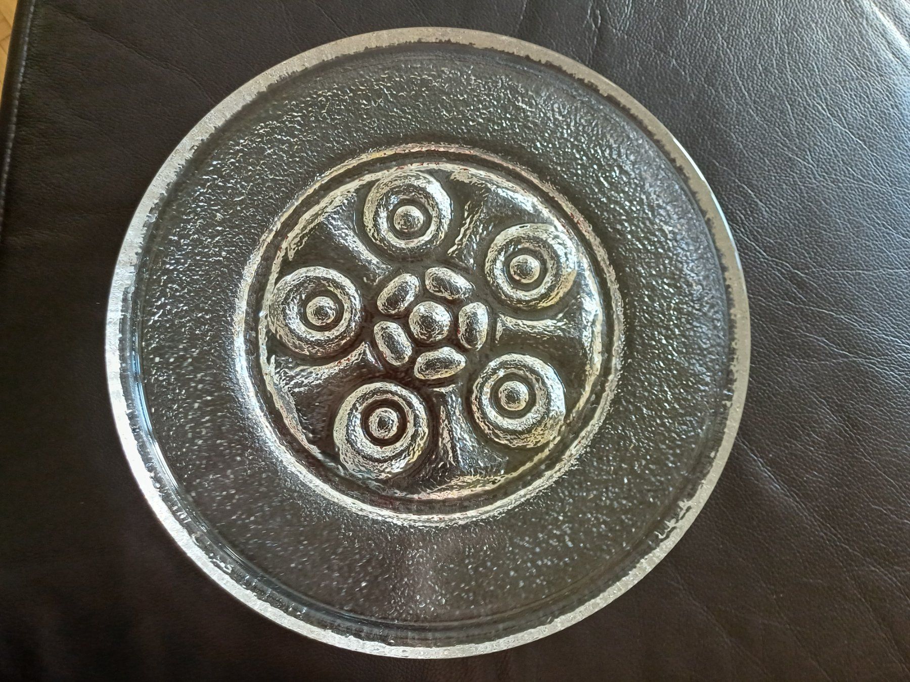 Glasi Hergiswil Servierplatten: Vintage Glasplatte / Servierplatte, Durchmesser 30cm neu – Neu (gemäss Beschreibung) aus Kloten von Juanita3