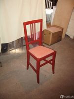 Rote Holz Esszimmer Stuehle / Red Wood Dining Room Chairs