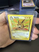 Pokémon Karte Raichu Base Set 1st Edition guter Zustand