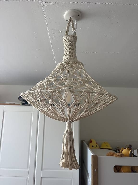Lampen: Boho Lampe aus Strick – Gebraucht aus Schlieren von var_dms8