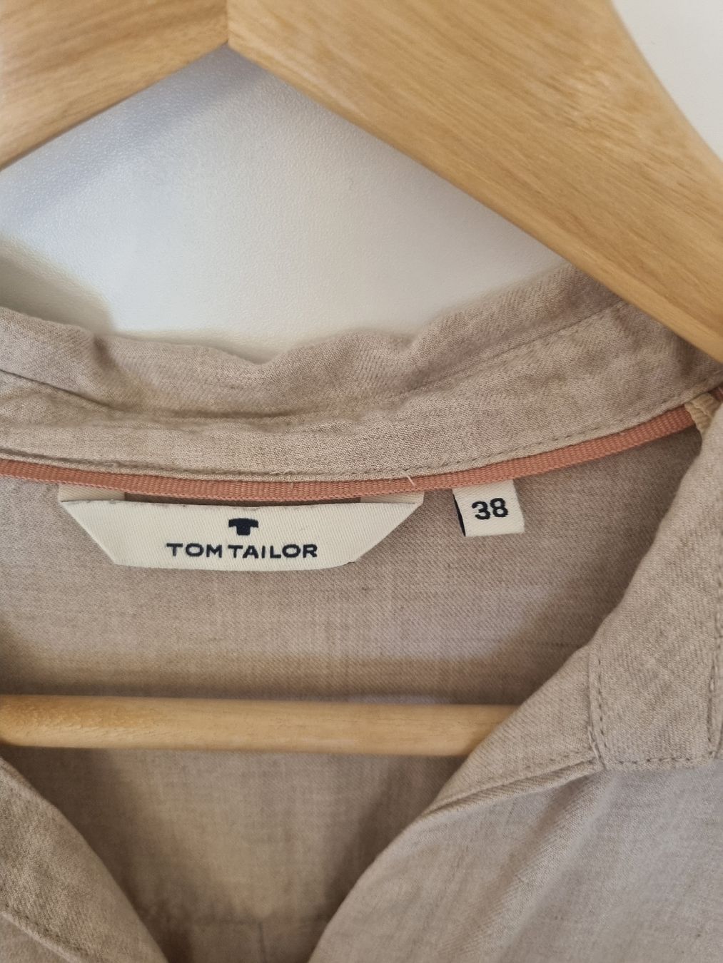 Tom Tailor Camicie: Damen Hemd Bluse Tom Tailor beige Grösse 38 – Usato da Möriken AG venduto da mohnsame2 3