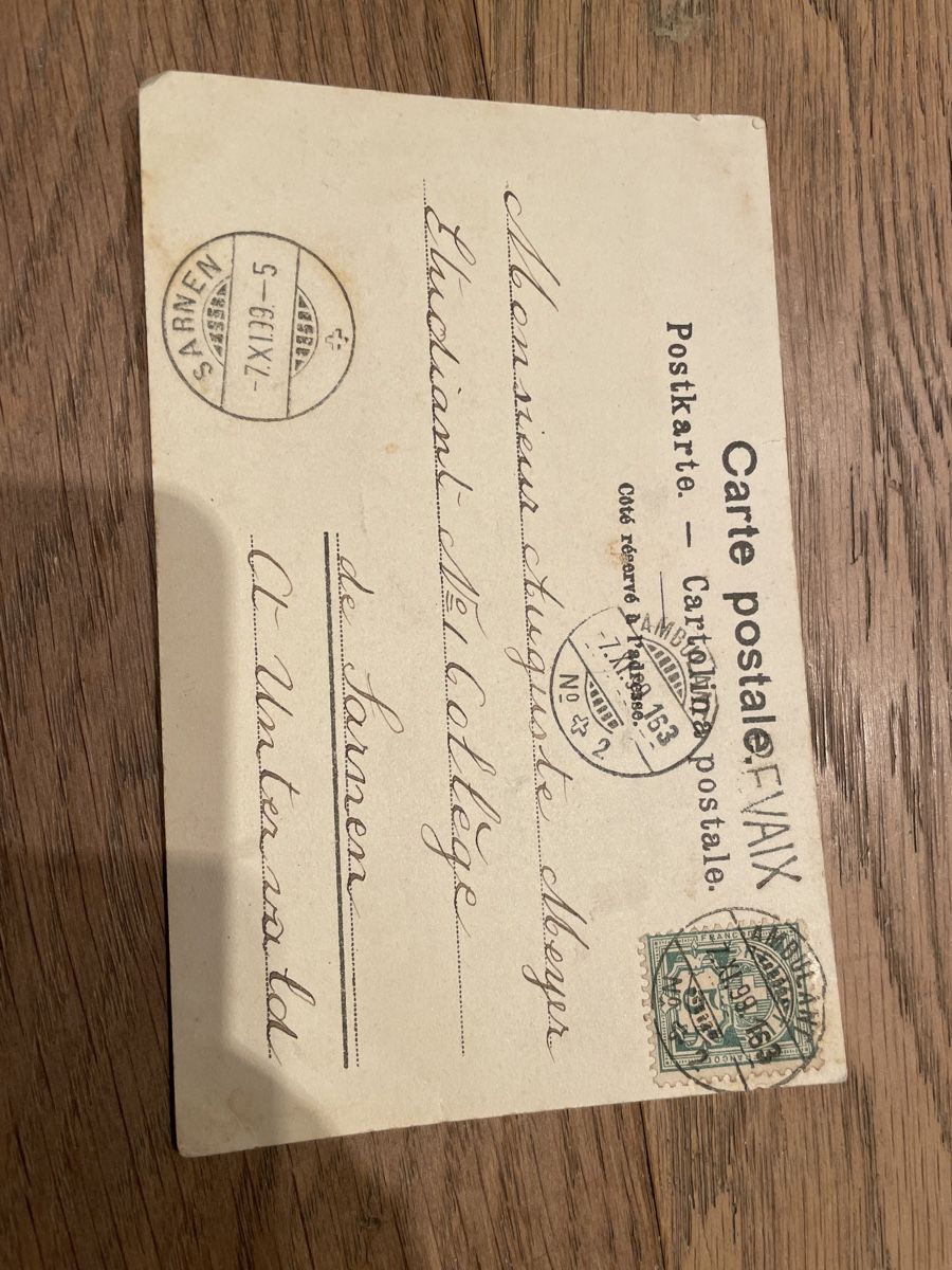 Cartoline postali: Alte Postkarte mit Briefmarke ca 1899 – Usato da Wohlen AG venduto da NincoA-Z 2