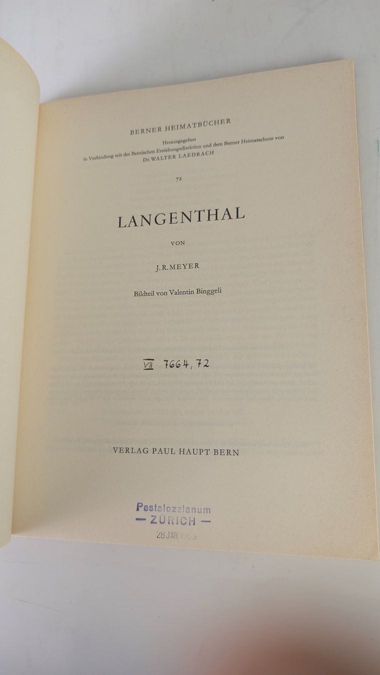 Libri: Berner Heimatbücher: Langenthal 1958 – Usato da Zürich venduto da axolottchen 3