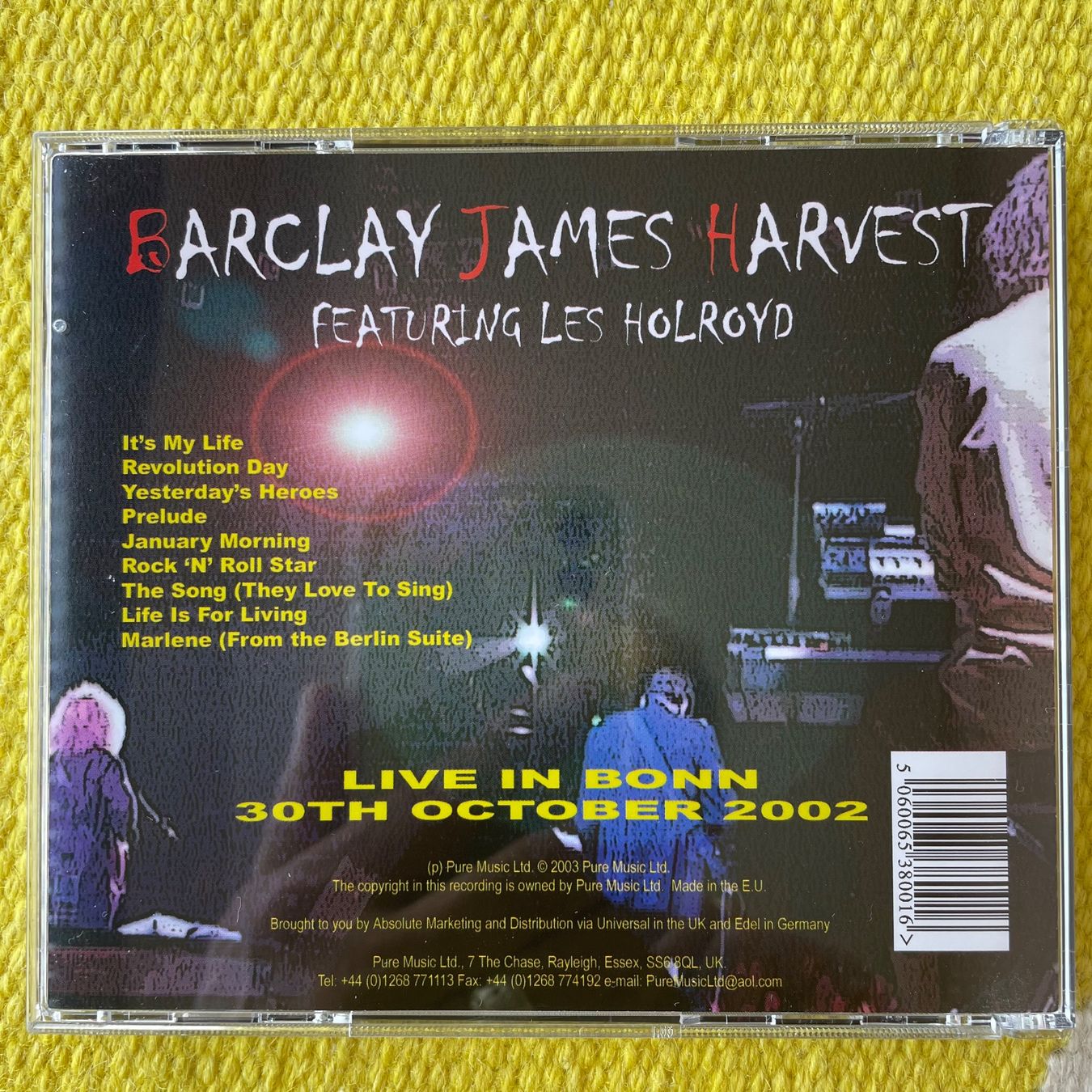 CD: BARCLAY JAMES HARVEST-LIVE BONN 2002 – Usato da Rorschacherberg venduto da CD-Roli 1
