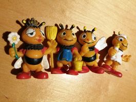 4 x Biene Maja Figuren - Vintage Selten!