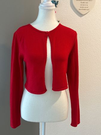 Damen Bolero langarm rot von FB Sister knitwear Grösse L