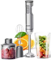 Stabmixer 4-in-1 Edelstahl 1200W Zerkleinerer & Schneebesen