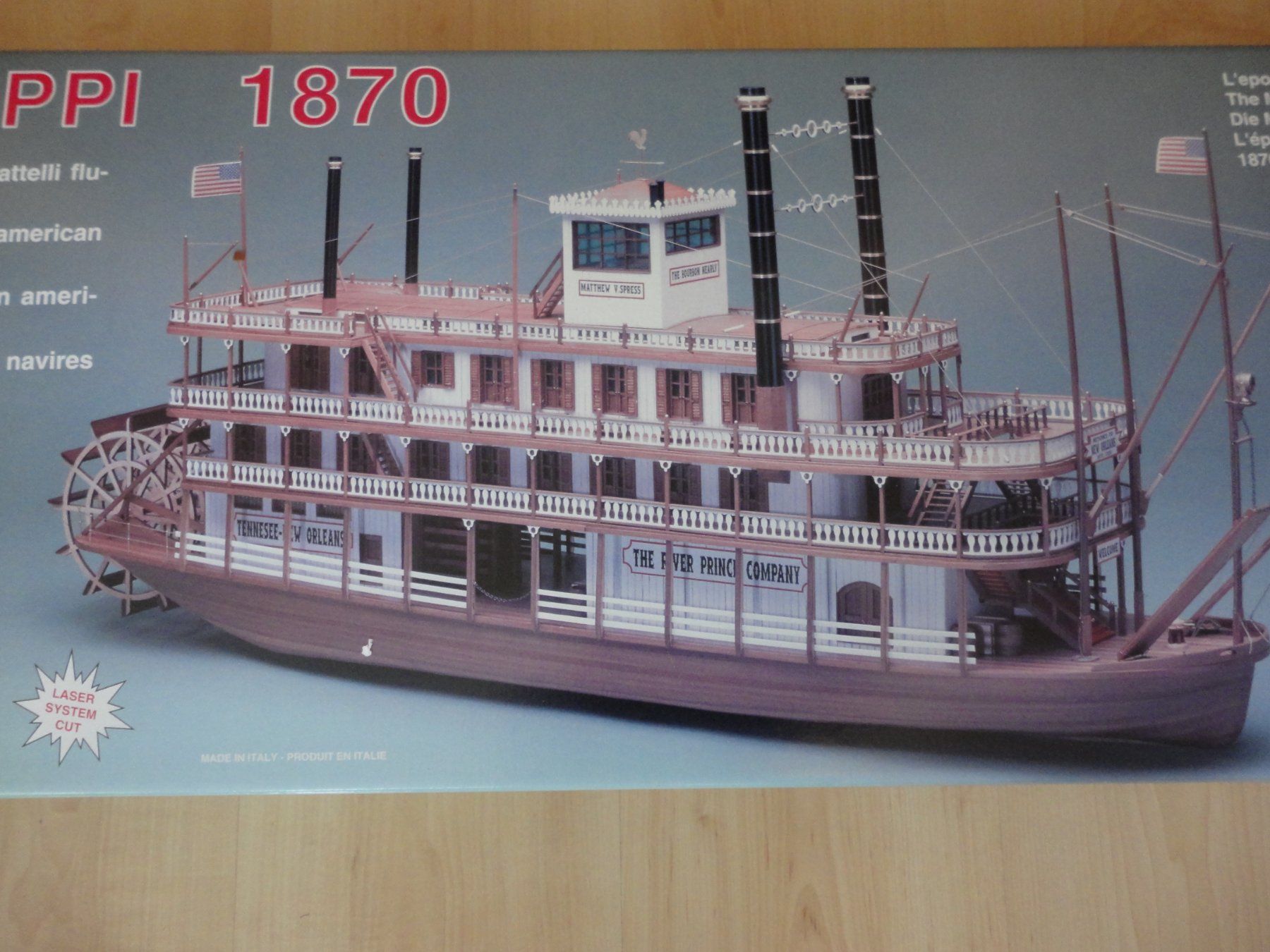 Kit di modellismo & Modellini statici: Mississippi 1870 Raddampfer Modellbausatz – Nuovo e nell'imballaggio originale da Horgen venduto da RcModell
