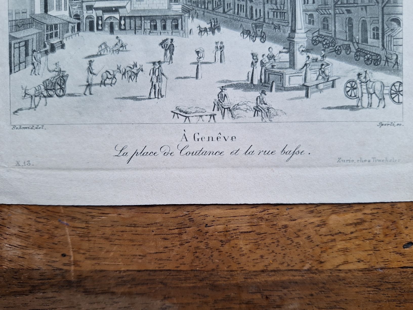 Incisioni: GENEVE  Rue de COUTANCE et Rue BASSE – Usato da Bevaix venduto da bohrap 1