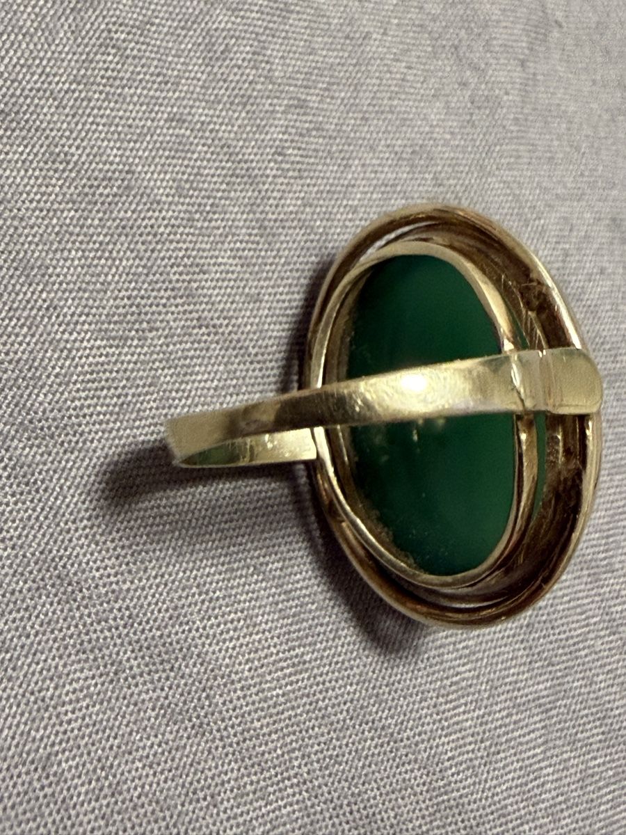 Ringe: RingGold mit Chrysopras  – Gebraucht aus Oberhof von RealStone 4