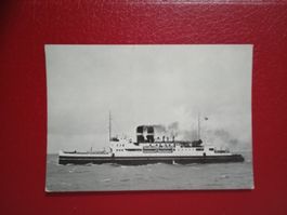 AK Schiff D/F Danmark s/w Karte