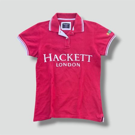 Hackett London red vintage womens poloshirt retro rotes tee
