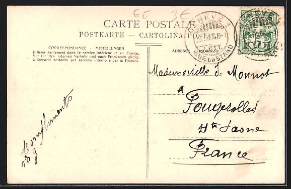 Cartoline postali: AK Genève, Hotel des Postes, 1904 – Usato da Berlin venduto da bartko-reher 1