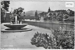 Olten - Brunnen mit Holzbrücke