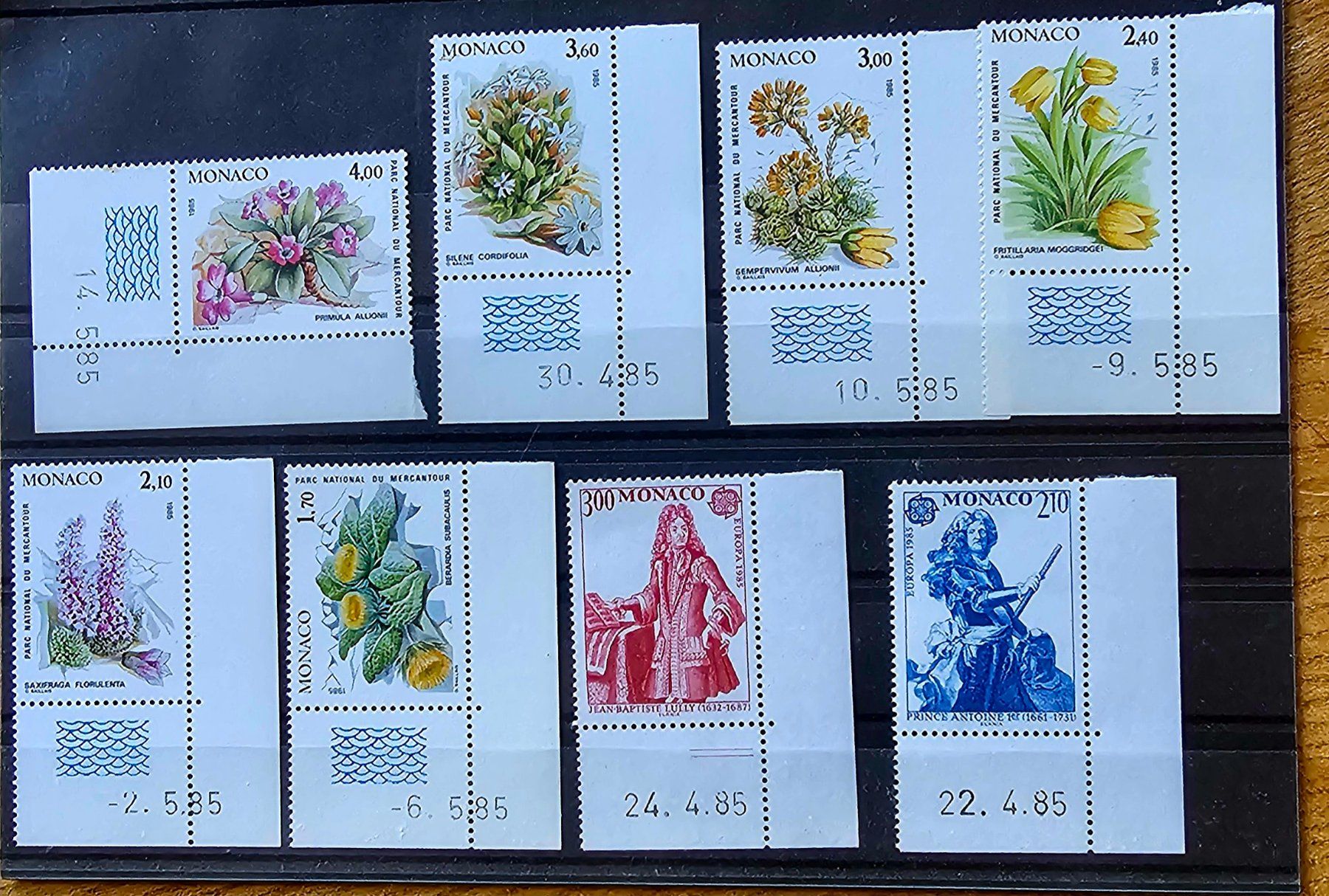 Tous les timbres: MONACO coins datés  ** 1985 – Neuf (Voir description) à Les Valettes par Nuba1