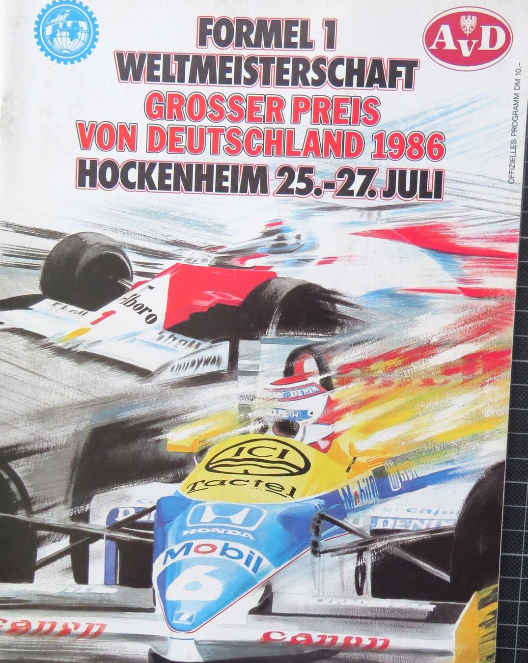 Documenti: Programm Formel 1 in Hockenheim von 1986 inkl. Eintr.karte – Usato da Ettingen venduto da campione_1