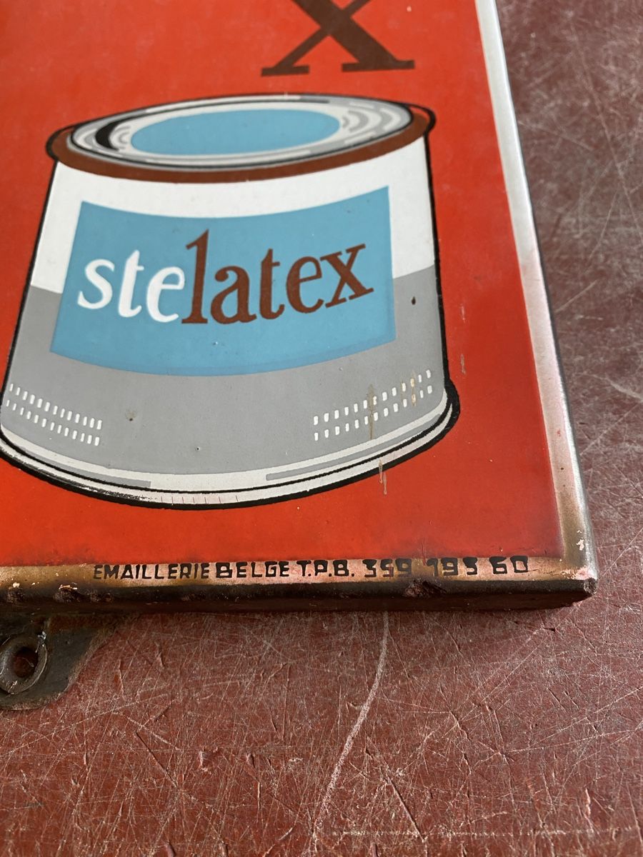 Insegne: Emailschild Stelatex – Usato da Cortébert venduto da pantokrator 1