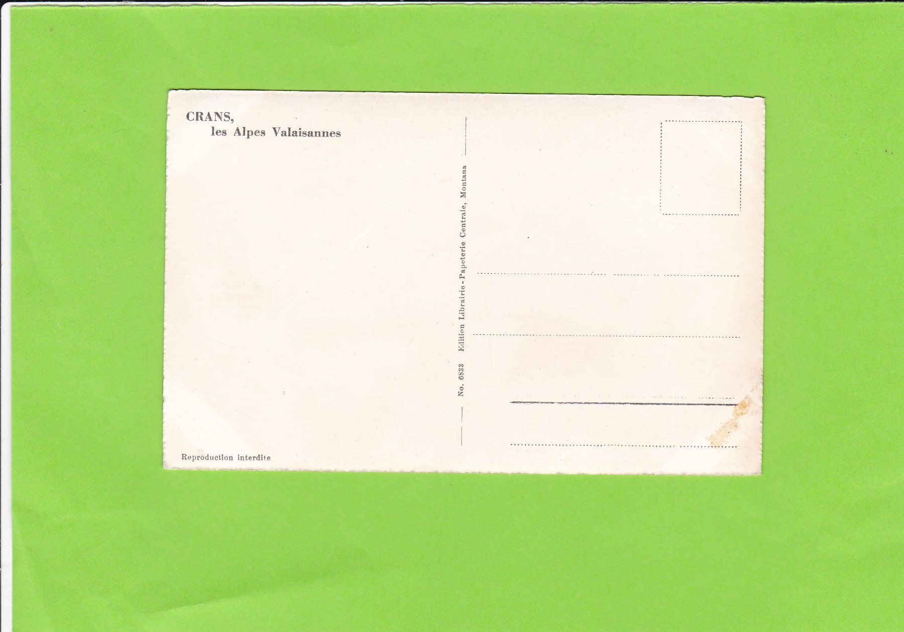 Cartoline postali: Crans, les alpes Valaisannes – Usato da St. Peterzell venduto da neckertal 1