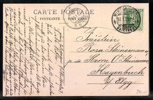 Cartoline postali: AK Winterthur, Privat-Krankenhaus, 1909 – Usato da Berlin venduto da bartko-reher 1